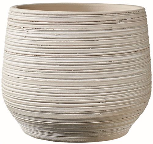 Кашпо керамічне Soendgen Ravenna круглий 5,6 л бежево-коричневий 