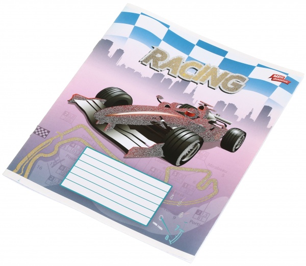 Тетрадь школьная с глитером 12 листов в клеточку в ассортименте Мечты сбываются