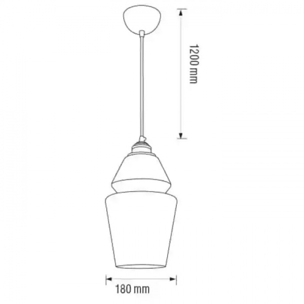 Світильник підвісний HOROZ ELECTRIC Spark-2 1x60 Вт E27 мідь/титан 021-016-0002-010 