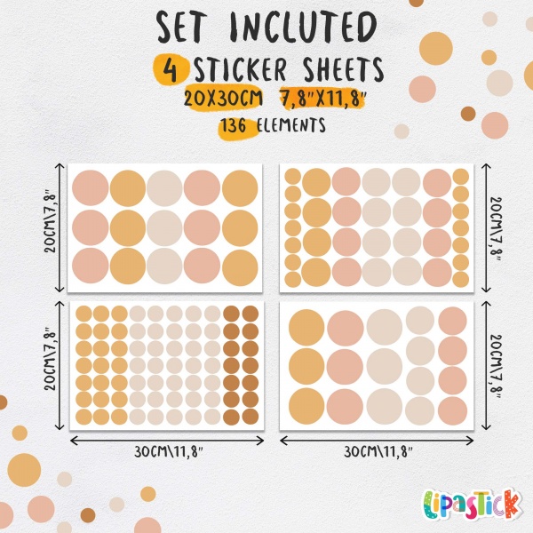 Стікери-патерни Lipastick Dots 120х20 см 7010620221