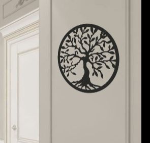 Панно декоративное STEEL CHARACTER ДЕРЕВО-КОЛО (497,5х497,5х1,2) 50x50 см черный 