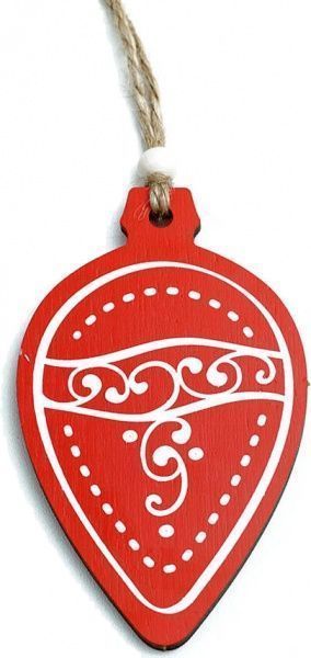 Подвеска Сосулька красная 9 см dEI-41_01 