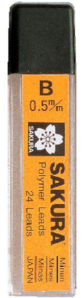 Набор стержней для механического карандаша, 0,5 мм, В Sakura