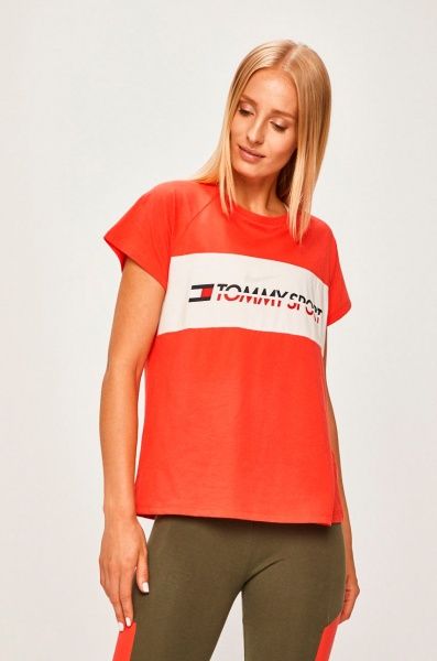 Футболка Tommy Hilfiger BLOCKED TEE LOGO S10S100331603 L кораловий