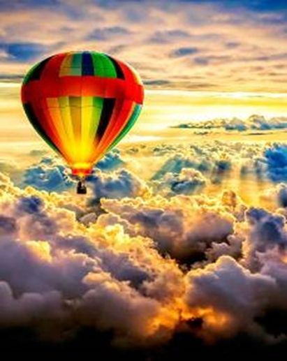 Картина стразами на підрамнику Понад хмарами - сонце 40x50 см 188573 Діамантові ручки 