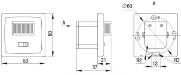 Датчик руху IEK ДД 035 140° 12м 500W IP20 білий LDD12-035-500-001