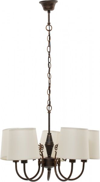 Люстра подвесная Интеркласс 5xE14 античная бронза H9309-5 