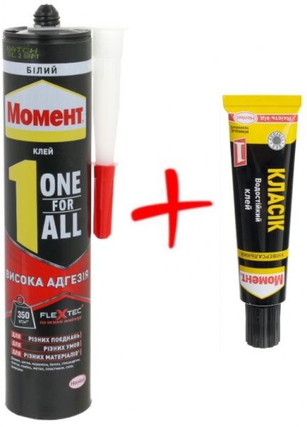 Клей-герметик Момент Flextec One For All High Tack + Клей Классик 30 мл 