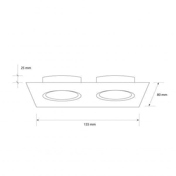 Светильник точечный Светкомплект AS20-2 50 Вт G5.3 белый 