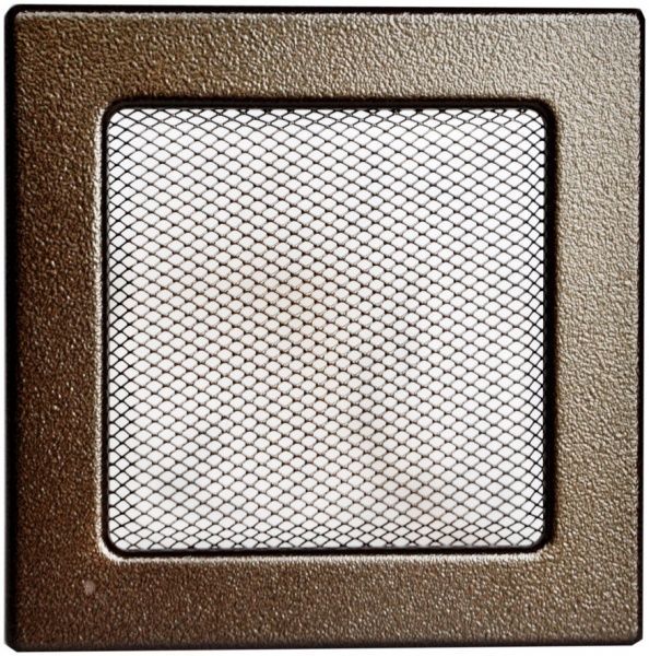 Решетка каминная  4FIRE 17х17 антик медь