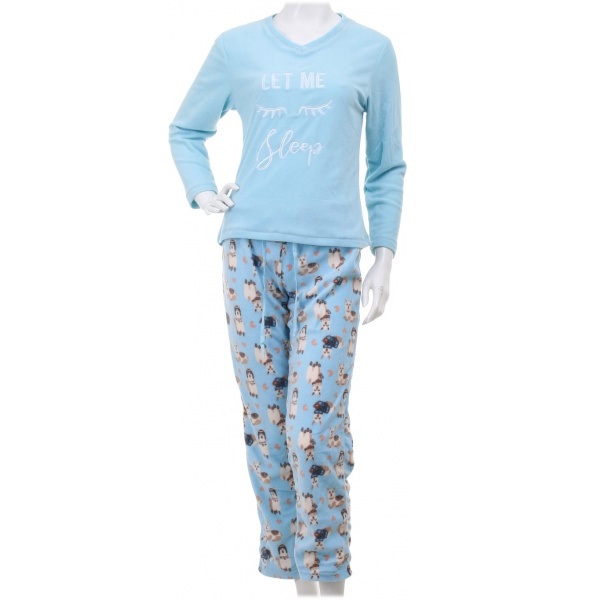 Костюм домашний женский La Nuit Home Sleeping llamas р. S голубой 