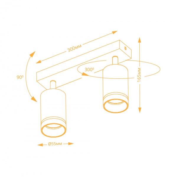 Светильник точечный LightMaster MLT118-2 35 Вт GU10 белый