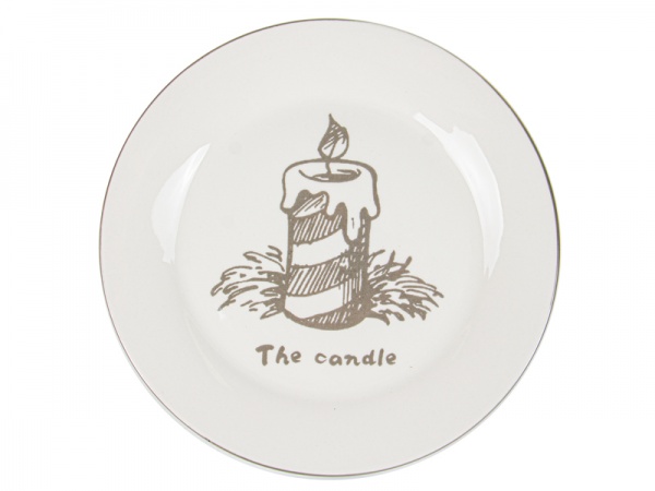Тарілка Новорічна. Святкова свічка 21 см 858-0039 Lefard