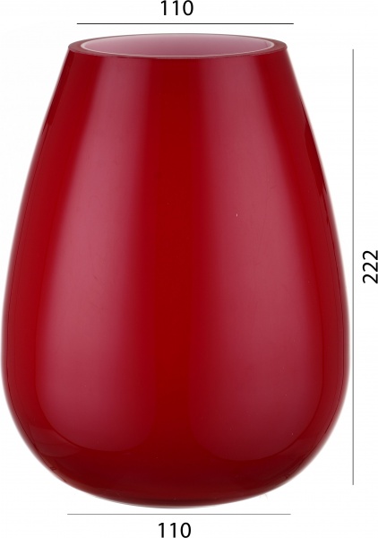 Ваза Wrzesniak Glassworks Maestro Tear 22 см рубиново красная 