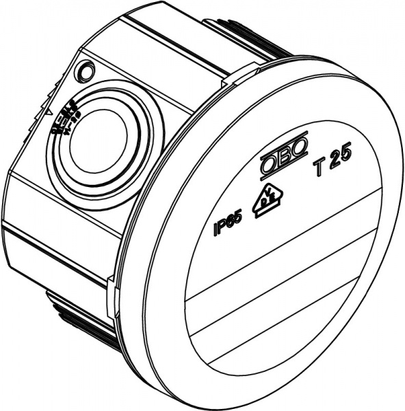 Коробка распределительная с крышкой OBO Bettermann Т-серии 80х51 полипропилен 2007029