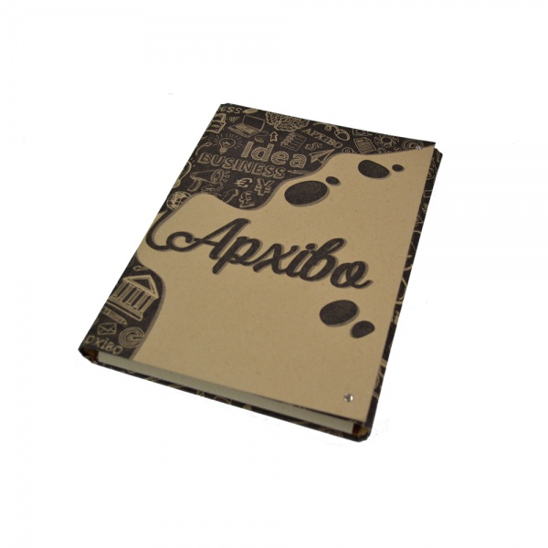 Папка-короб на липучці А4 25 мм крафт-покриття в асортименті iTEM