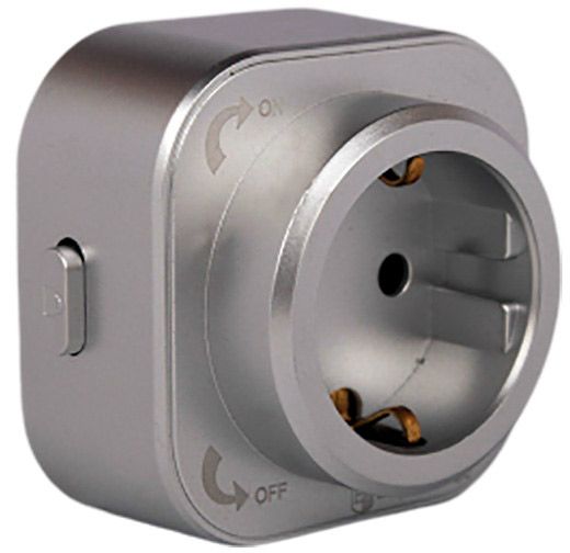 Розетка трекова із заземленням ElectroHоuse Unique Elegance без шторок без кришки срібний камінь EH-PT-001