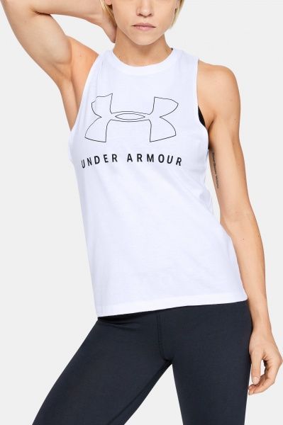 Майка Under Armour SPORTSTYLE GRAPHIC MUSCLE SL 1355648-100 XS білий