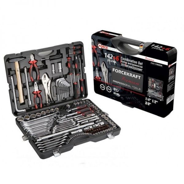 Набір ручного інструменту Forcekraft 142 шт. FK-41421-5 PREMIUM
