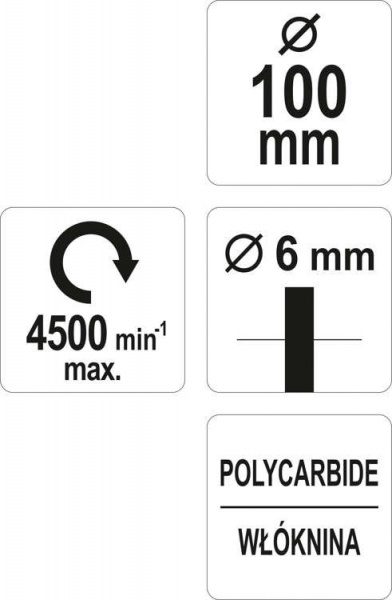 Щітка дискова 100 мм YATO YT-47802