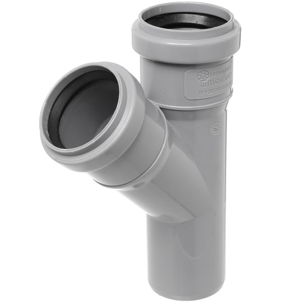 Трійник каналізаційний Європласт 50x50 мм 45°