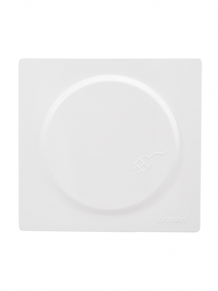 Розетка з кришкою побутова із заземленням Lezard LETO IP20 білий 752-0200-123B
