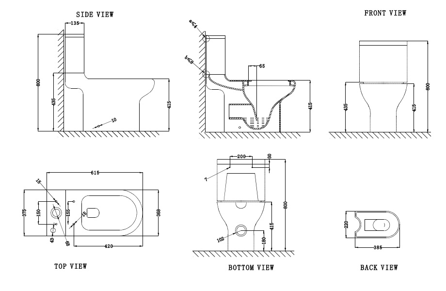 Унітаз-компакт EGO FUSION з сидінням Duroplast soft-close, 62*37*80см