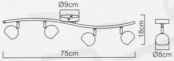 Спот Arte Lamp A6251PL-4WH PIATTO 4x50 Вт GU10 білий 
