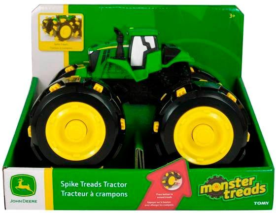 Трактор Tomy John Deere Monster Treads з великими шипованими колесами 46712 1:24