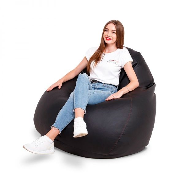 Кресло-мешок SanchoBag Груша М черный (38PG2KJ2BLACK) 