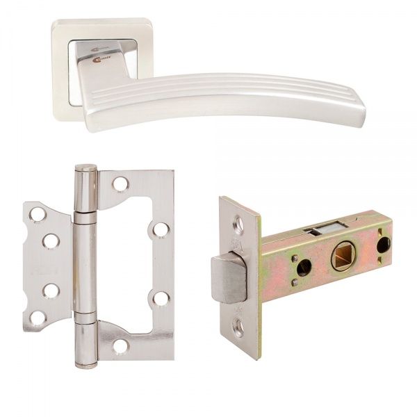 Комплект без запирания Comit Super ручка Michaela + защелка 6-45 + петля Eurocentо хром