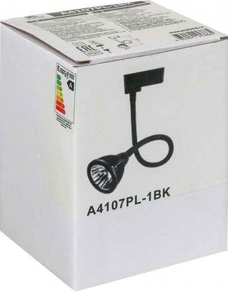 Трековий прожектор Arte Lamp LED 7 Вт 4000 К чорний A4107PL-1BK 