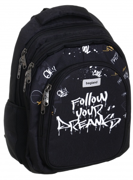 Рюкзак Nota Bene Bombino Graffiti Follow fire чорний 16 л 591/1391