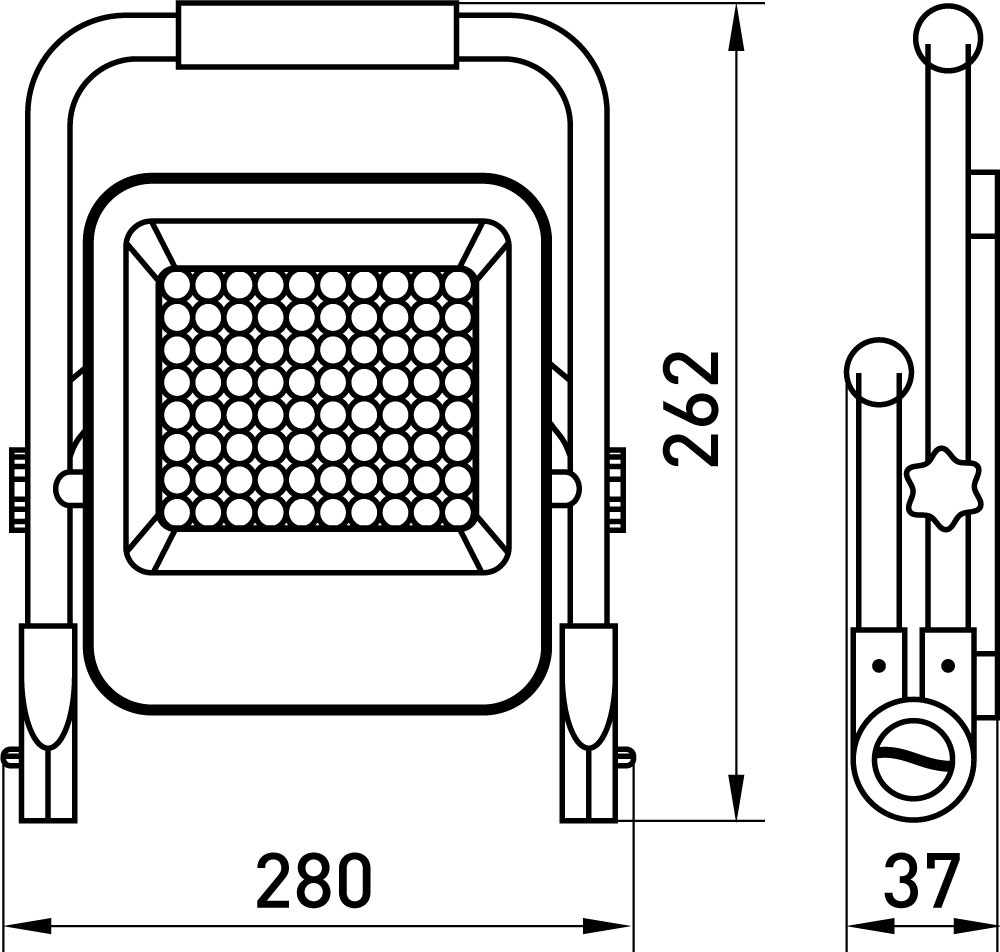 Ліхтар світлодіодний E.NEXT e.LED.flood.stand.emerg.20 помаранчевий