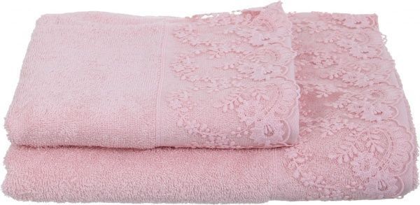 Набір рушників Elinda пудровий Karna 