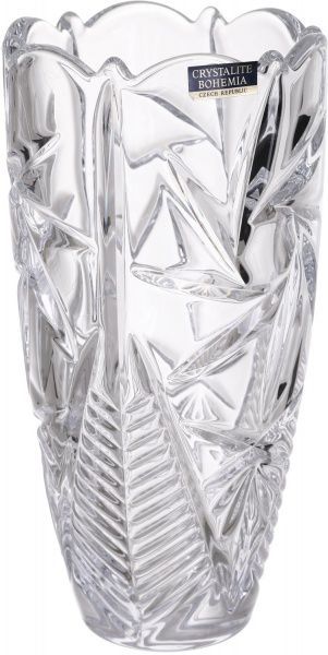 Ваза Pinwheel стеклянная прозрачная 20 см Bohemia