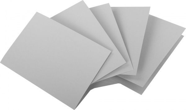 Набор заготовок для открыток 5 шт. 16,8х12 см № 12 светло-серый 220 г/м2 