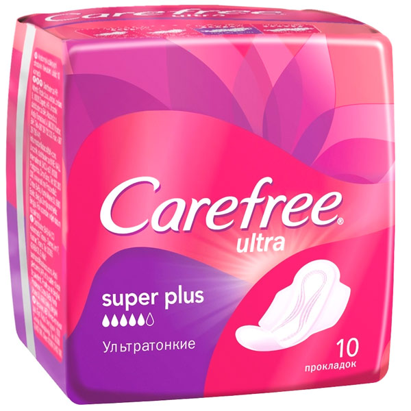Гигиенические прокладки Carefree Ultra Super Plus 10 шт