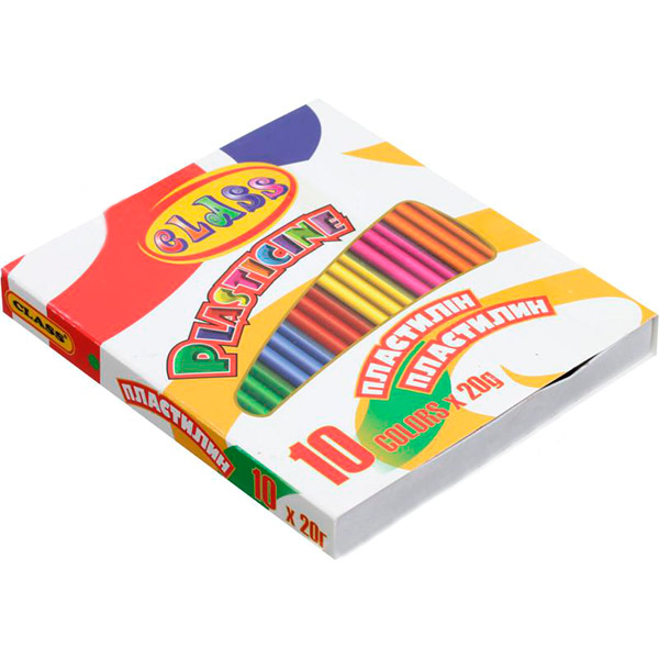 Пластилін 10 кольорів 200 г CLASS