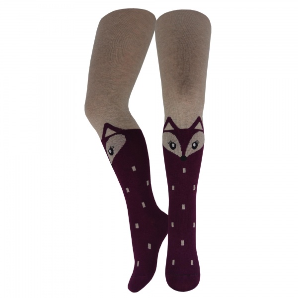 Колготки детские для девочек Легка хода 8109р.98-104 бежевый/бордовый 