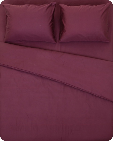 Комплект постельного белья Stone Wash евро вишневый La Nuit 