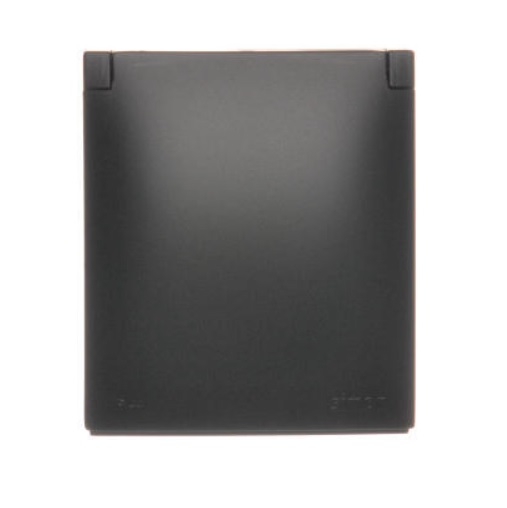 Розетка із заземленням Simon Aquaclick IP44 чорний матовий ACGSZ1C/49