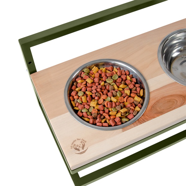 Миска подвійна 10 центів для Джека №5 S/M/L 2х600 мл хакі