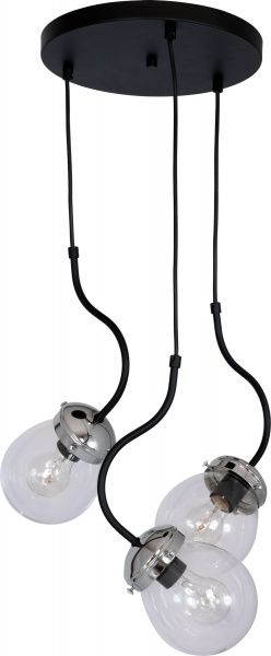 Люстра подвесная Luminex Natan 7891 3x60 Вт E27 хром/черный 