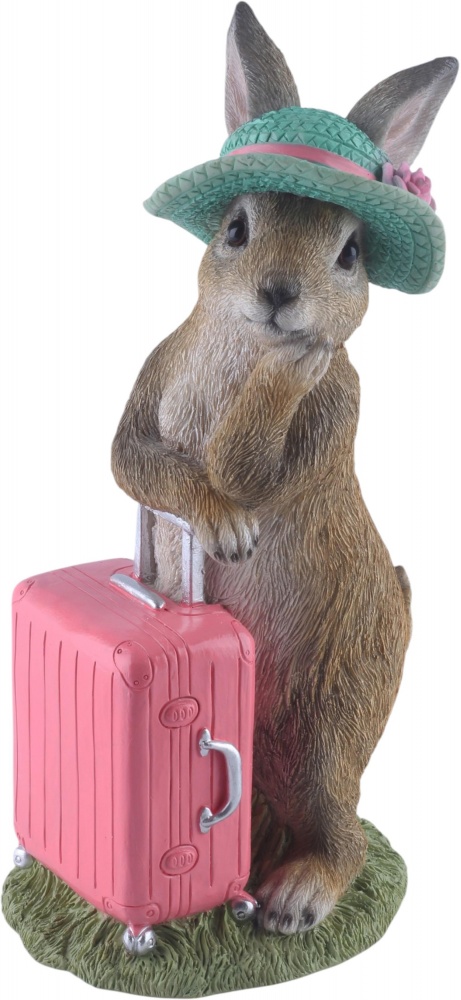 Фігурка декоративна Зайчиха з валізою 14x28 см MG3268900
