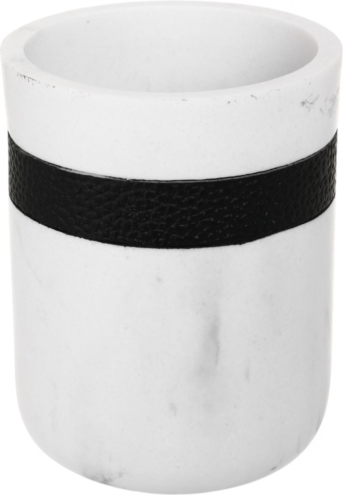 Стакан Sensio Marble 7.5x9.5 см черный с белым