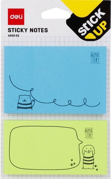 Бумага для заметок самоклеющая EA55502 микс 5 цветов 50 листов Deli