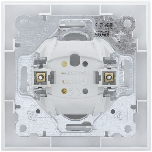 Выключатель одноклавишный Makel Karea 00 без подсветки 10 А 220В белый