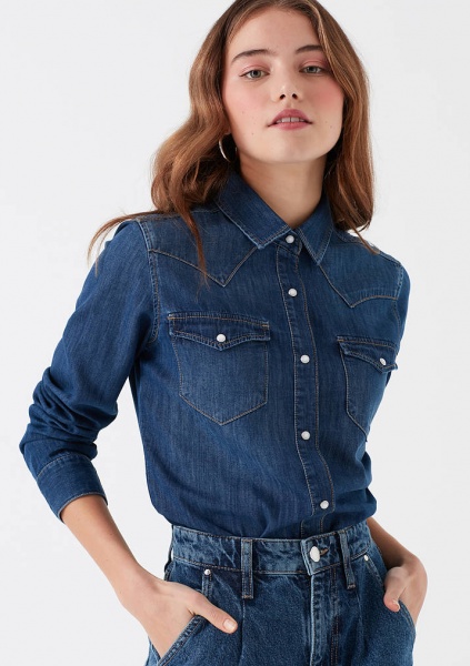 Сорочка Mavi ISABEL Dark Denim 1257129906 р. S