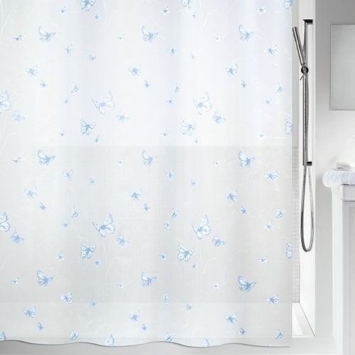 Шторка для ванны Spirella Butterfly pvc 180х200 голубой